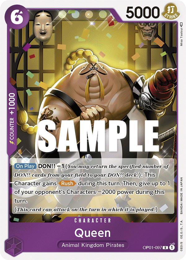 One Piece Card Game: Queen - EN - OP01-097 (Romance Dawn, R)