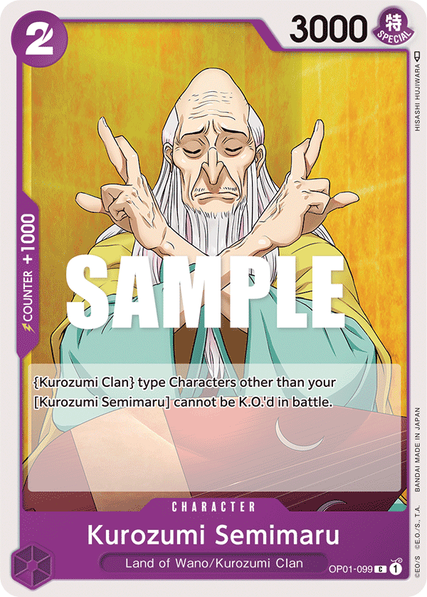 One Piece Card Game: Kurozumi Semimaru - EN - OP01-099 (Romance Dawn, C)