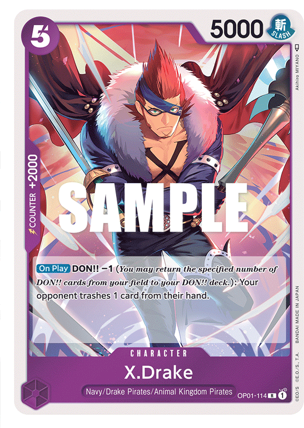 One Piece Card Game: X.Drake - EN - OP01-114 (Romance Dawn, R)
