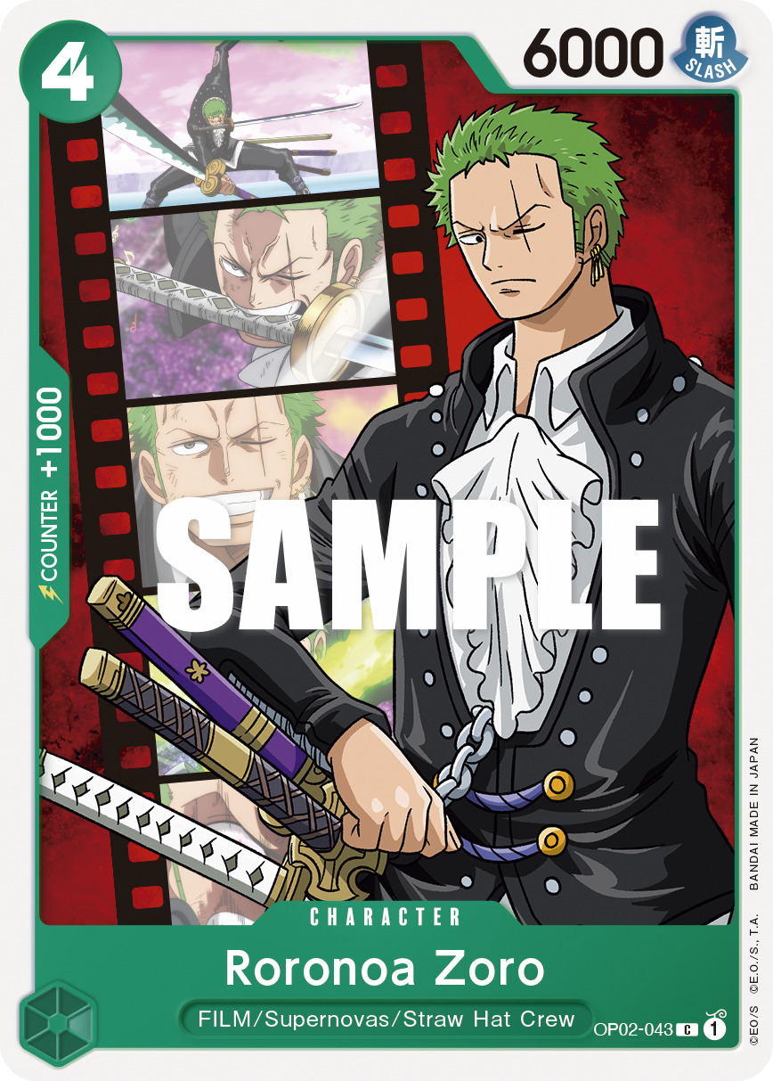 One Piece Card Game: Roronoa Zoro - EN - OP02-043 (Paramount War, C)