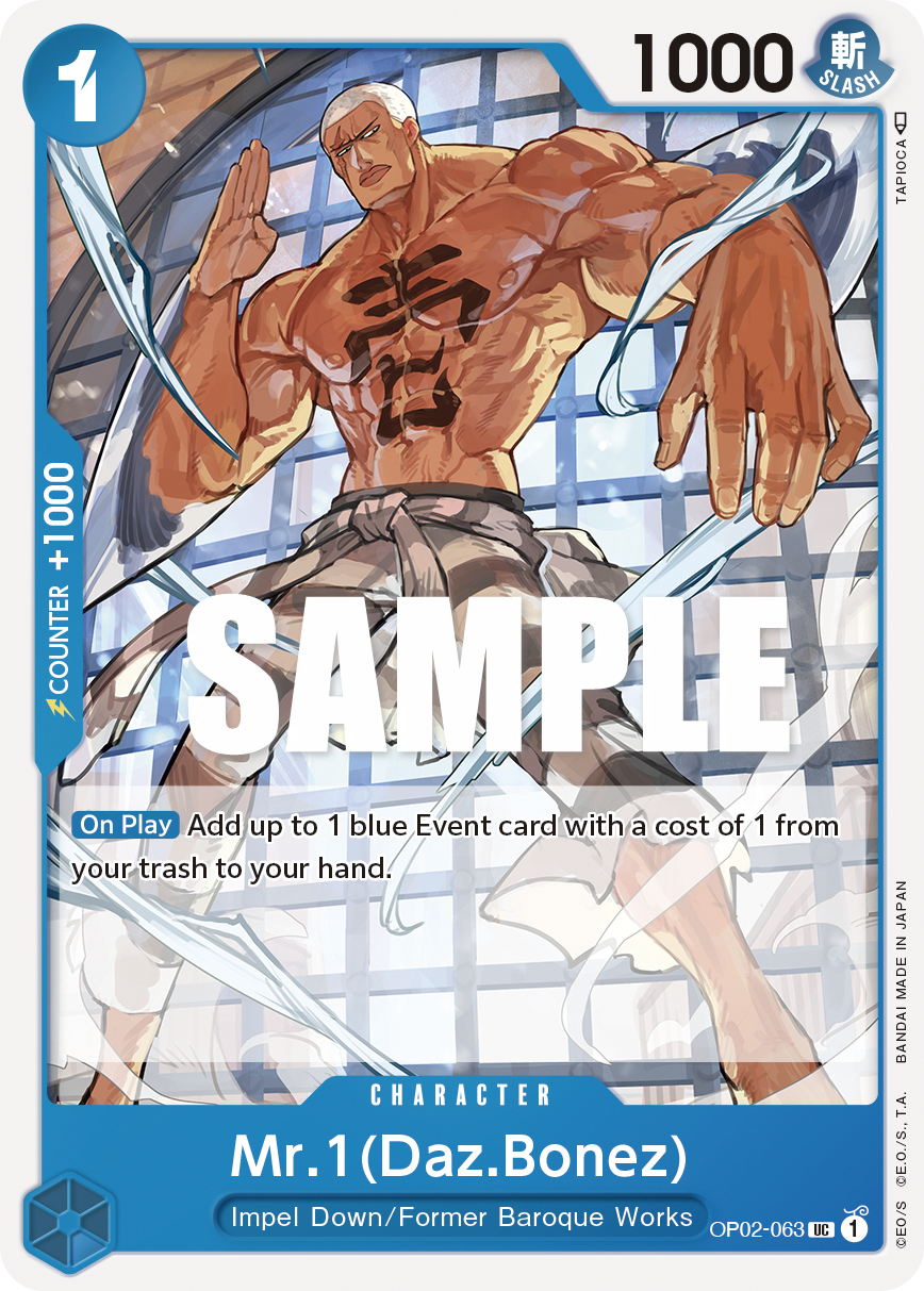 One Piece Card Game: Mr.1(Daz.Bonez) - EN - OP02-063 (Paramount War, UC)