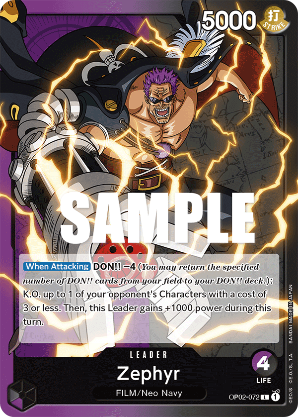 One Piece Card Game: Zephyr - EN - OP02-072 (Paramount War, L)