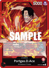 One Piece Card Game: Portgas.D.Ace - EN - OP03-001 (Pillars of Strength, L)