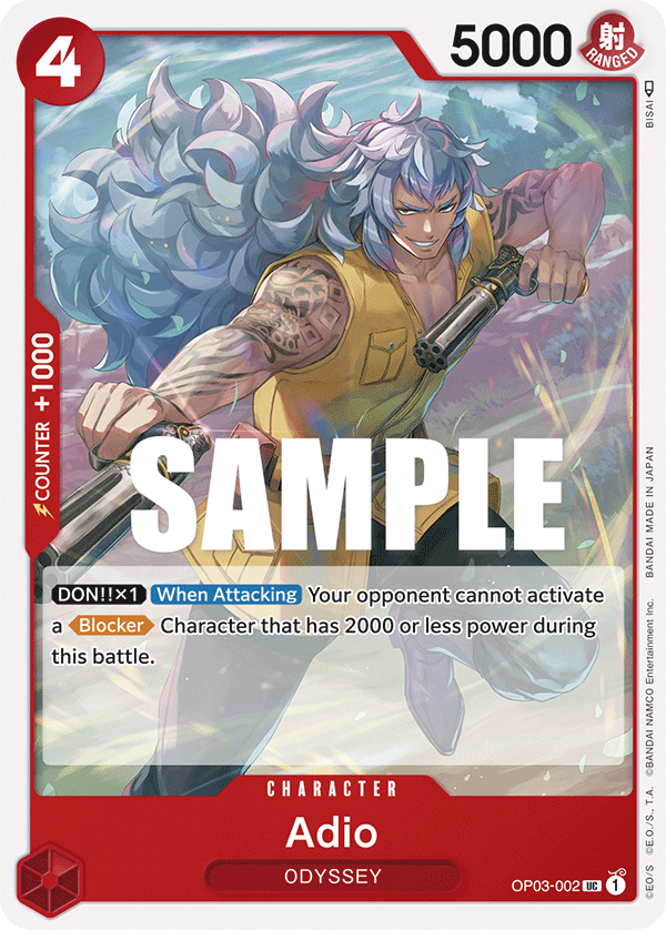 One Piece Card Game: Adio - EN - OP03-002 (Pillars of Strength, UC)