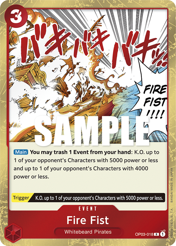 One Piece Card Game: Fire Fist - EN - OP03-018 (Pillars of Strength, R)