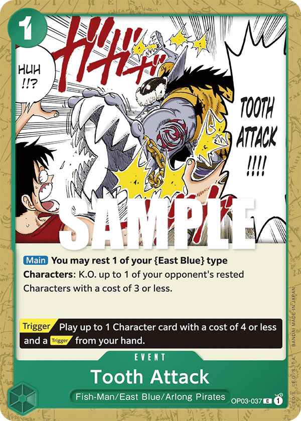 One Piece Card Game: Tooth Attack - EN - OP03-037 (Pillars of Strength, C)