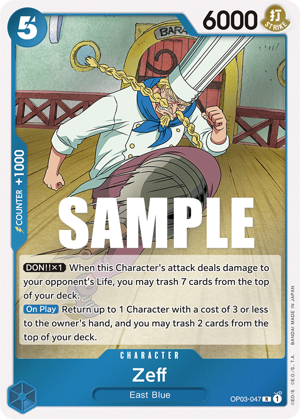 One Piece Card Game: Zeff - EN - OP03-047 (Pillars of Strength, R)