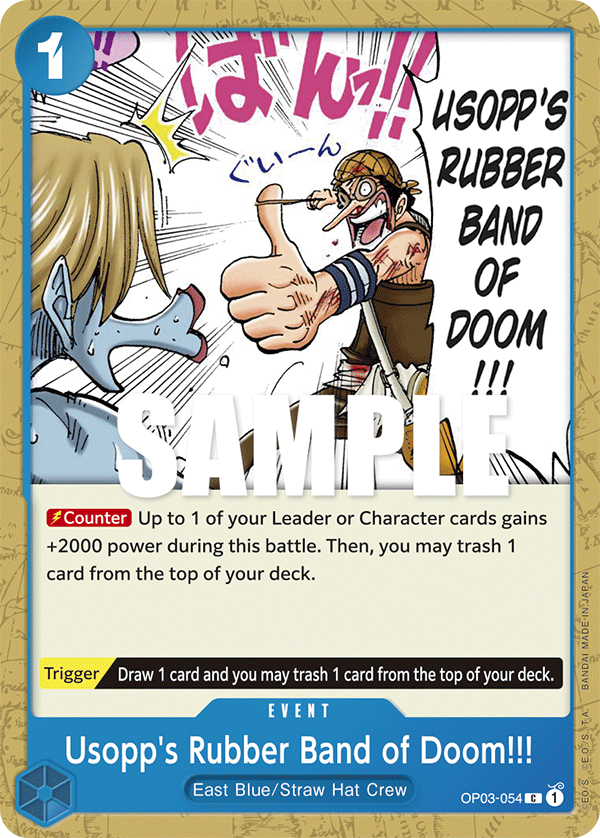 One Piece Card Game: Usopp's Rubber Band of Doom!!! - EN - OP03-054 (Pillars of Strength, C)