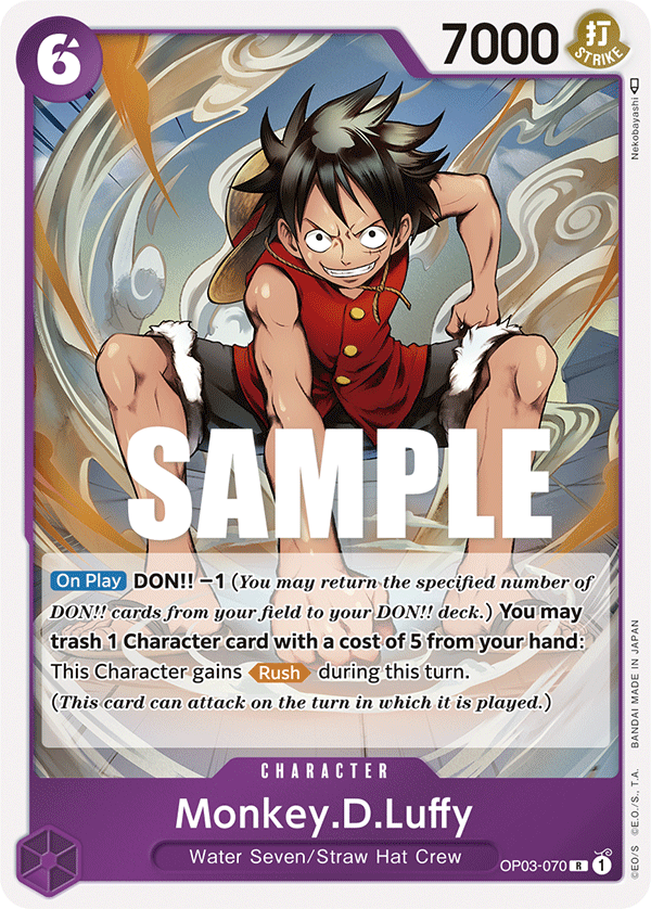 One Piece Card Game: Monkey.D.Luffy - EN - OP03-070 (Pillars of Strength, R)