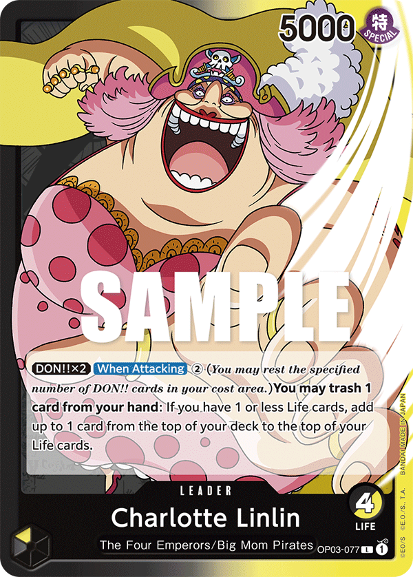 One Piece Card Game: Charlotte Linlin - EN - OP03-077 (Pillars of Strength, L)