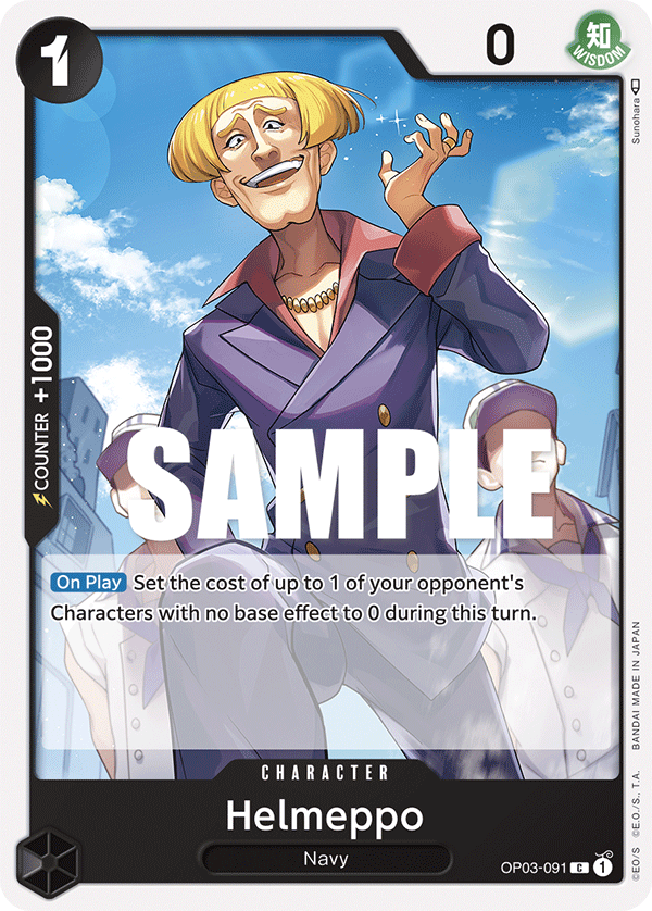 One Piece Card Game: Helmeppo - EN - OP03-091 (Pillars of Strength, C)