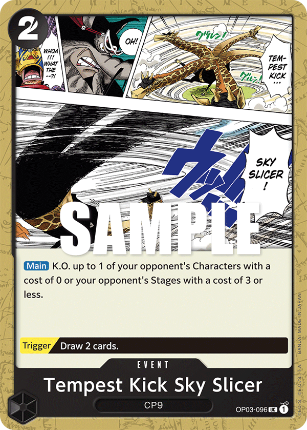 One Piece Card Game: Tempest Kick Sky Slicer - EN - OP03-096 (Pillars of Strength, UC)