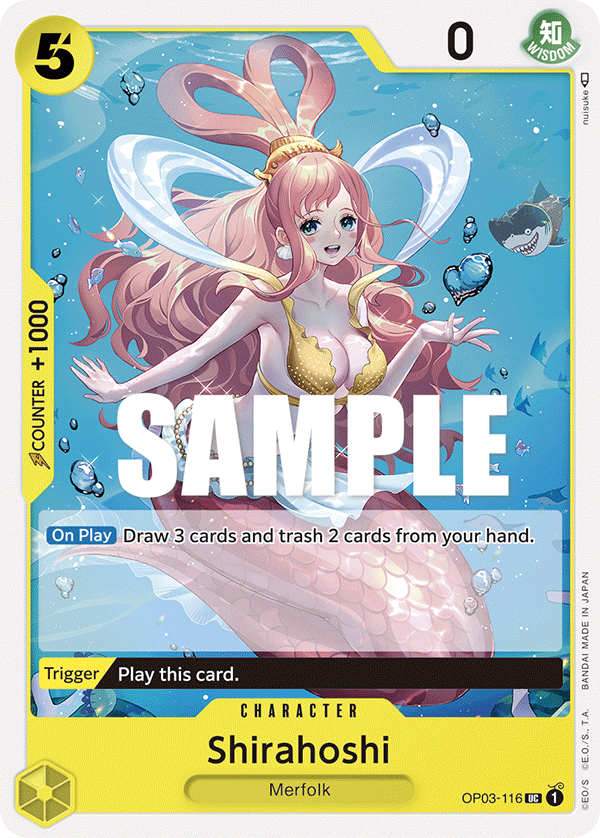 One Piece Card Game: Shirahoshi - EN - OP03-116 (Pillars of Strength, UC)