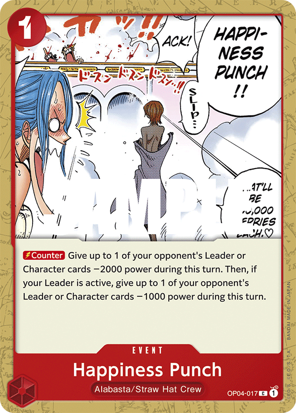 One Piece Card Game: Happiness Punch - EN - OP04-017 (Kingdoms of Intrigue, C)