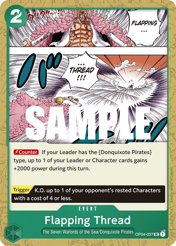 One Piece Card Game: Flapping Thread - EN - OP04-037 (Kingdoms of Intrigue, UC)