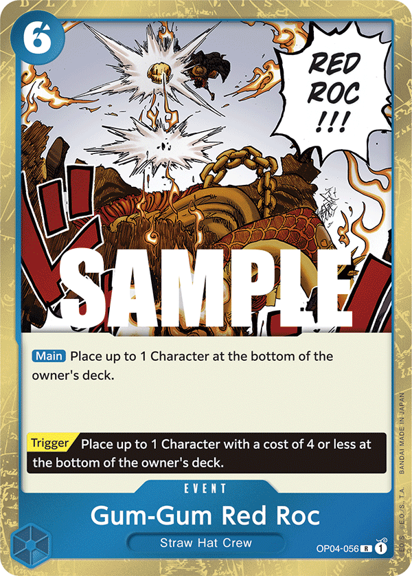 One Piece Card Game: Gum-Gum Red Roc - EN - OP04-056 (Kingdoms of Intrigue, R)