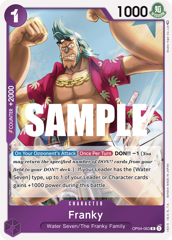 One Piece Card Game: Franky - EN - OP04-063 (Kingdoms of Intrigue, R)