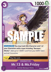 One Piece Card Game: Mr.13 & Ms.Friday - EN - OP04-073 (Kingdoms of Intrigue, C)