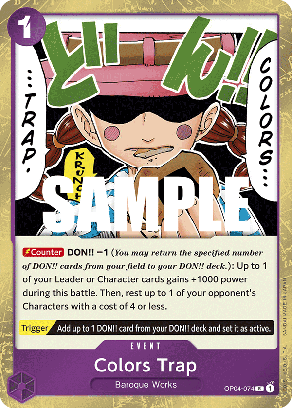 One Piece Card Game: Colors Trap - EN - OP04-074 (Kingdoms of Intrigue, R)