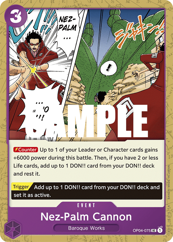 One Piece Card Game: Nez-Palm Cannon - EN - OP04-075 (Kingdoms of Intrigue, UC)