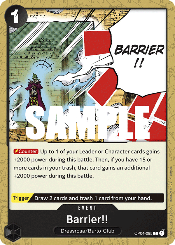 One Piece Card Game: Barrier!! - EN - OP04-095 (Kingdoms of Intrigue, C)