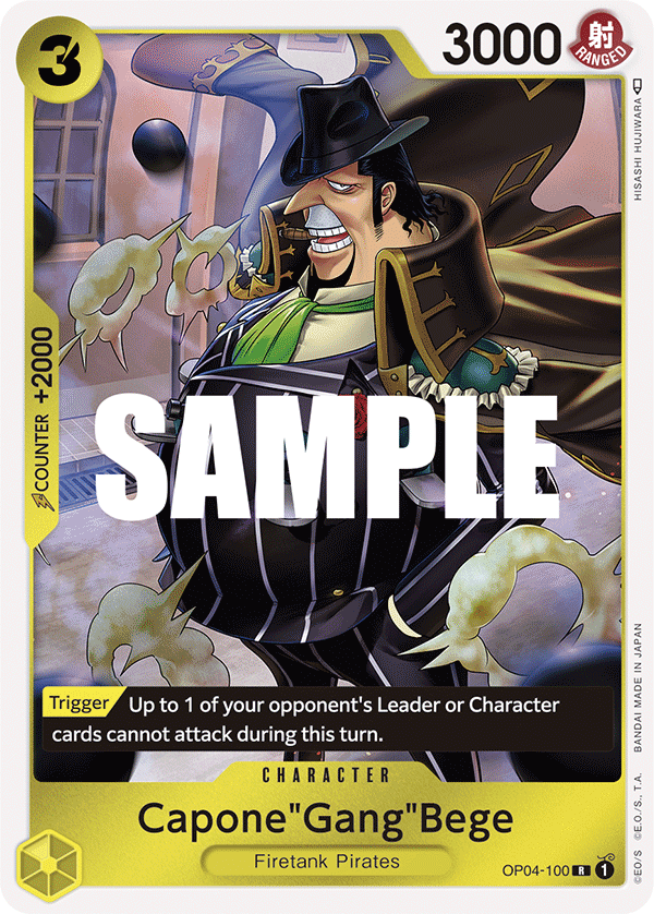 One Piece Card Game: Capone"Gang"Bege - EN - OP04-100 (Kingdoms of Intrigue, R)