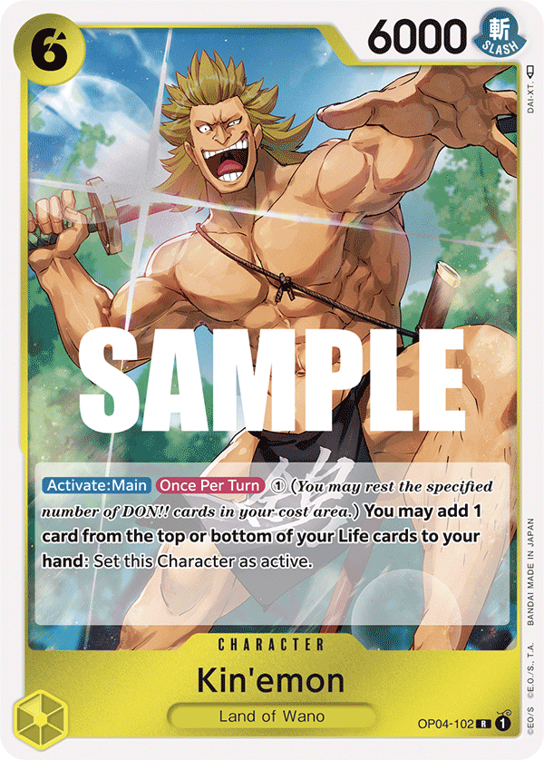 One Piece Card Game: Kin'emon - EN - OP04-102 (Kingdoms of Intrigue, R)