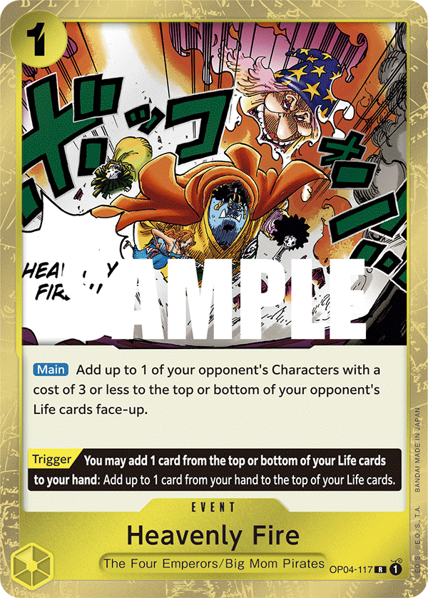 One Piece Card Game: Heavenly Fire - EN - OP04-117 (Kingdoms of Intrigue, R)