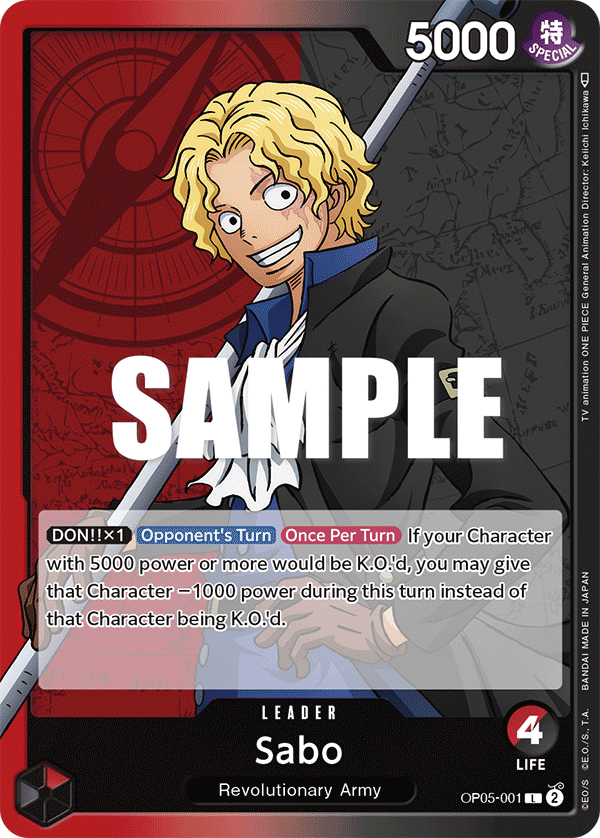 One Piece Card Game: Sabo - EN - OP05-001 (Awakening of The New Era, L)