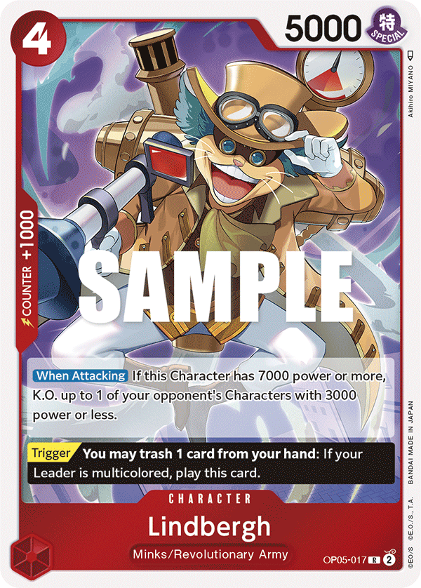 One Piece Card Game: Lindbergh - EN - OP05-017 (Awakening of The New Era, R)