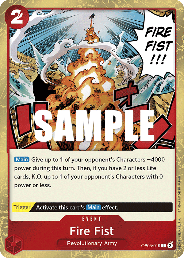 One Piece Card Game: Fire Fist - EN - OP05-019 (Awakening of The New Era, R)