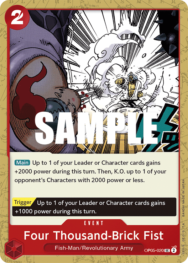 One Piece Card Game: Four Thousand-Brick Fist - EN - OP05-020 (Awakening of The New Era, UC)