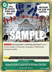 One Piece Card Game: Because the Side of Justice Will Be Whichever Side Wins!! - EN - OP05-037 (Awakening of The New Era, R)