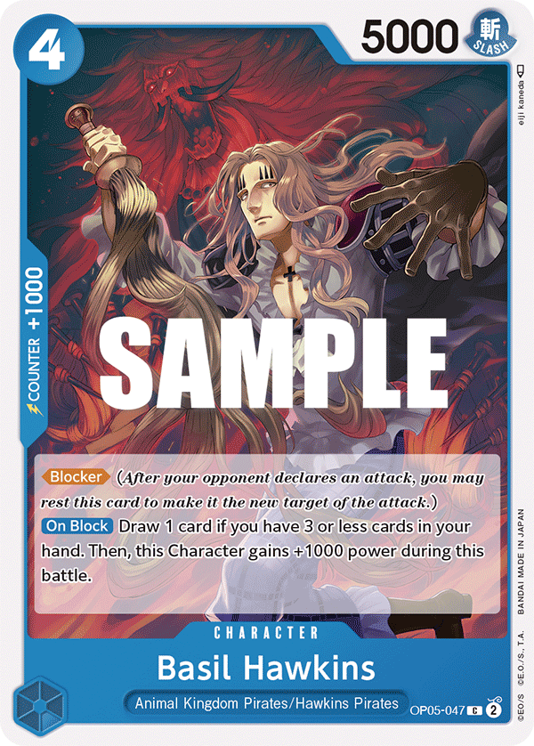 One Piece Card Game: Basil Hawkins - EN - OP05-047 (Awakening of The New Era, C)
