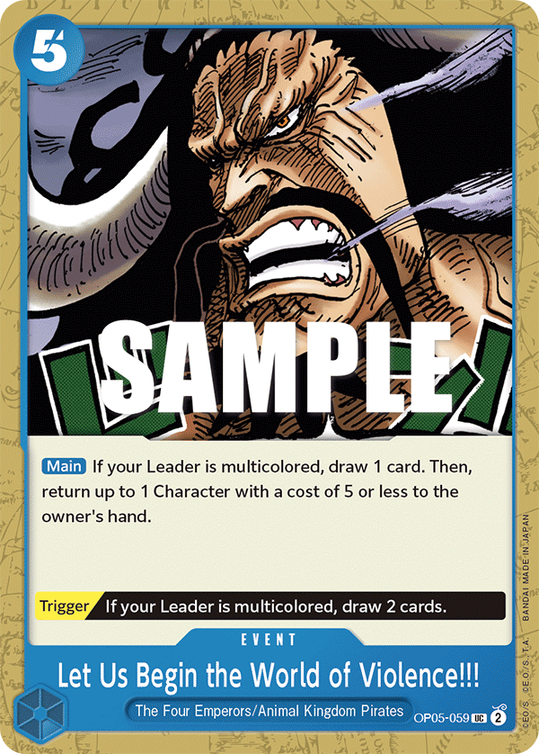 One Piece Card Game: Let Us Begin the World of Violence!!! - EN - OP05-059 (Awakening of The New Era, UC)
