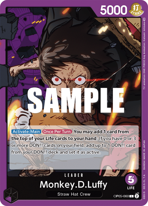 One Piece Card Game: Monkey.D.Luffy - EN - OP05-060 (Awakening of The New Era, L)
