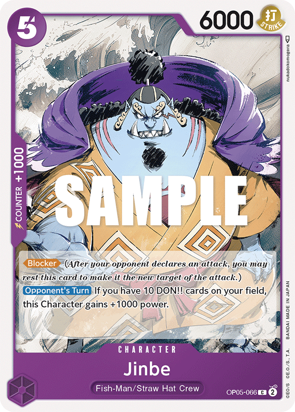One Piece Card Game: Jinbe - EN - OP05-066 (Awakening of The New Era, C)