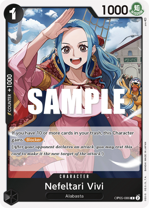One Piece Card Game: Nefeltari Vivi - EN - OP05-086 (Awakening of The New Era, R)
