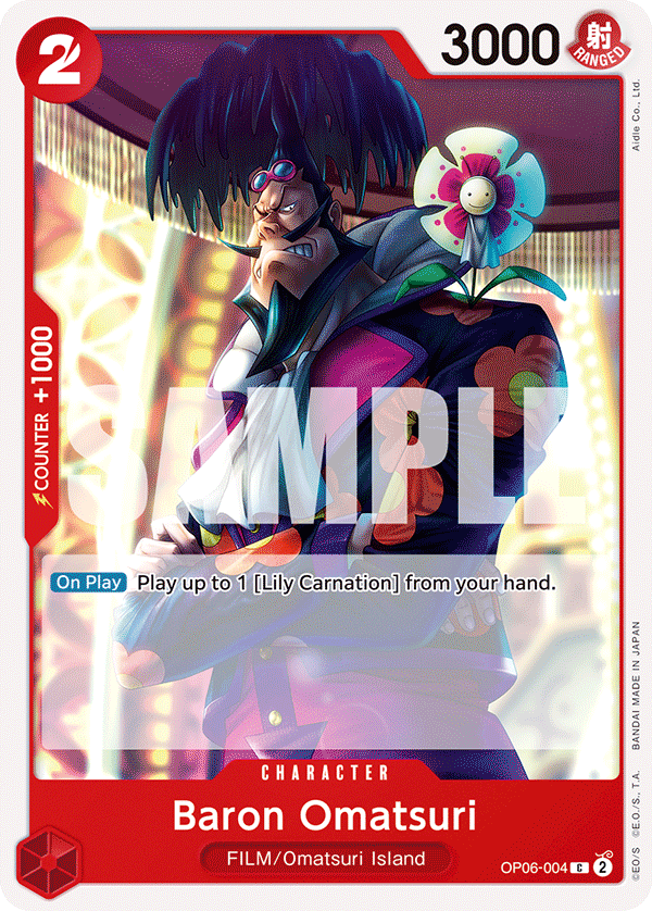 One Piece Card Game: Baron Omatsuri - EN - OP06-004 (Wings of The Captain, C)