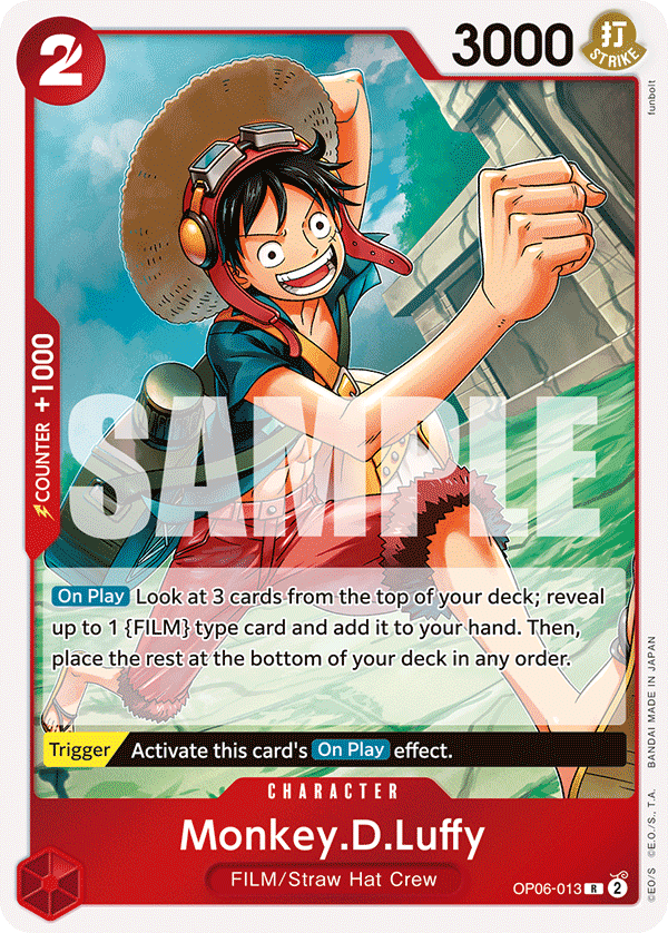One Piece Card Game: Monkey.D.Luffy - EN - OP06-013 (Wings of The Captain, R)