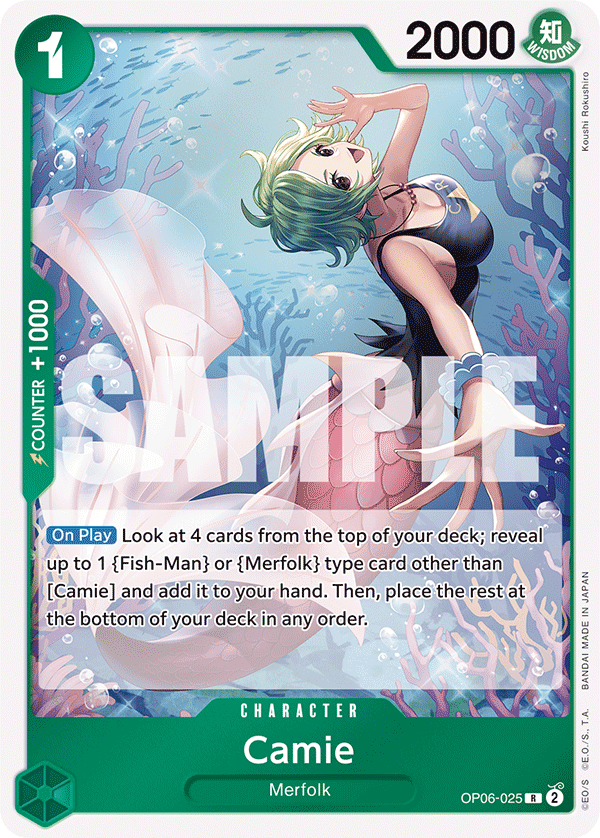 One Piece Card Game: Camie - EN - OP06-025 (Wings of The Captain, R)
