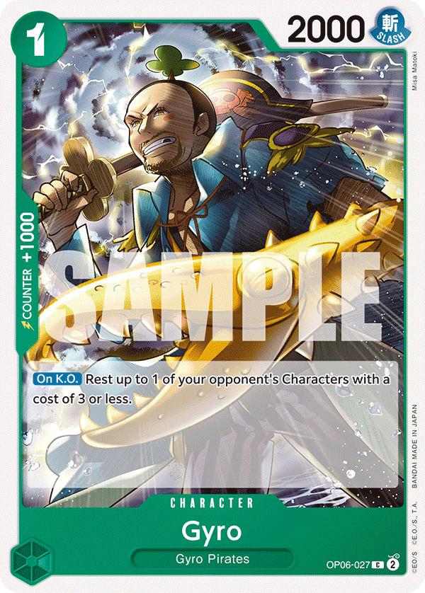 One Piece Card Game: Gyro - EN - OP06-027 (Wings of The Captain, C)