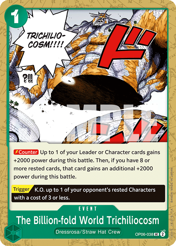 One Piece Card Game: The Billion-fold World Trichiliocosm - EN - OP06-038 (Wings of The Captain, UC)