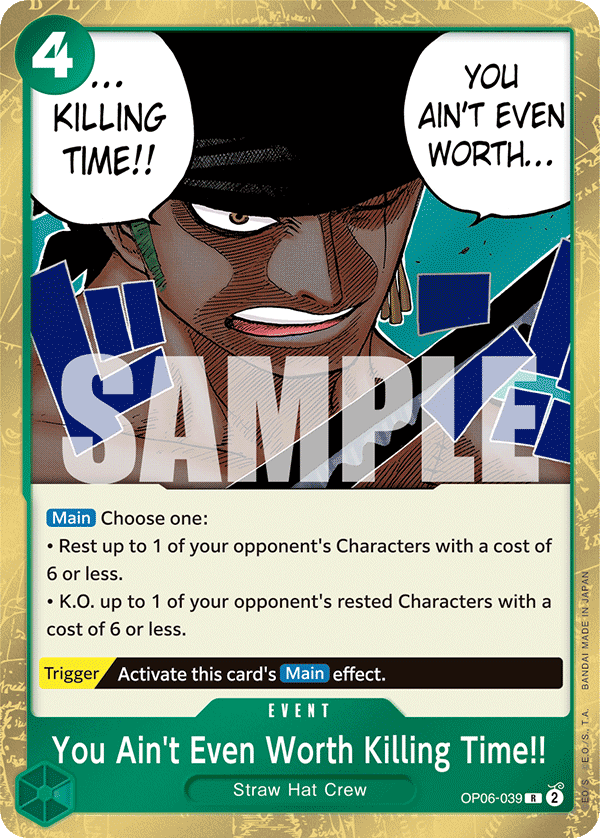 One Piece Card Game: You Ain't Even Worth Killing Time!! - EN - OP06-039 (Wings of The Captain, R)