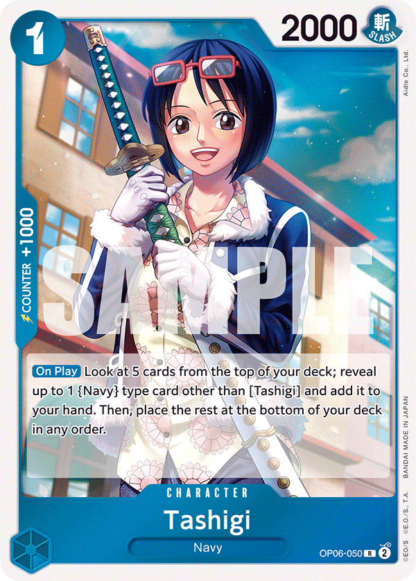 One Piece Card Game: Tashigi - EN - OP06-050 (Wings of The Captain, R)