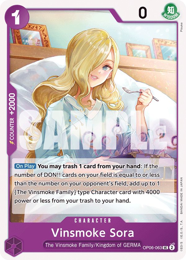 One Piece Card Game: Vinsmoke Sora - EN - OP06-063 (Wings of The Captain, UC)