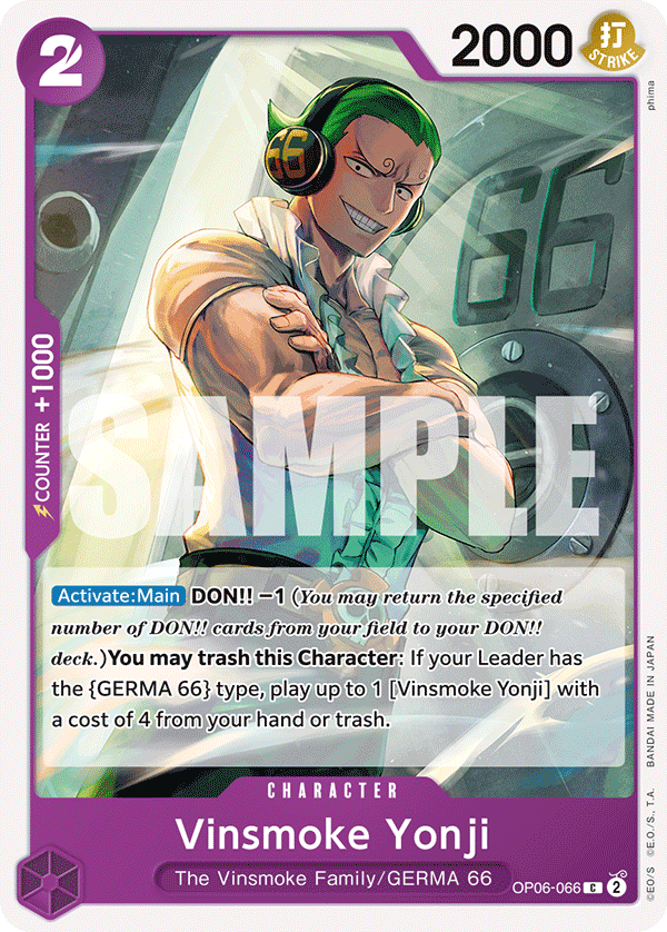 One Piece Card Game: Vinsmoke Yonji - EN - OP06-066 (Wings of The Captain, C)