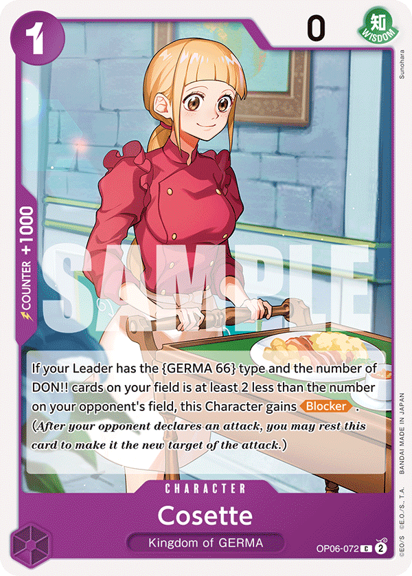One Piece Card Game: Cosette - EN - OP06-072 (Wings of The Captain, C)