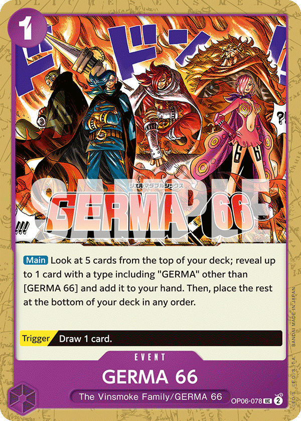 One Piece Card Game: GERMA 66 - EN - OP06-078 (Wings of The Captain, UC)