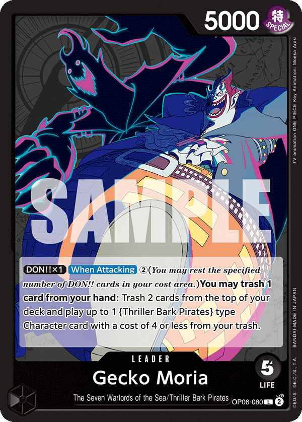 One Piece Card Game: Gecko Moria - EN - OP06-080 (Wings of The Captain, L)